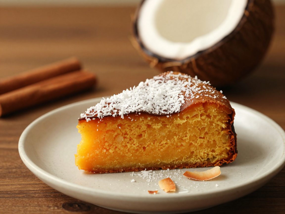 Dessert sucré à la noix de coco